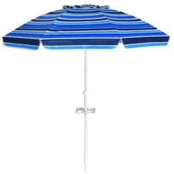 7.2' X 7.2' Portable Sunshade Beach Umbrella With Sand Anchor And Carry Bag - Wellfor -Garden Promotional Store GUEST 01f4c727 fa15 492c 92fd 6d2840701fd3