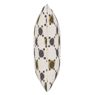 18" X 18" Outdoor Throw Pillow Claude Block Blush Mustard - Skyline Furniture 3 18" X 18" Outdoor Throw Pillow Claude Block Blush Mustard - Skyline Furniture