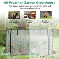 Costway 47.5''x 21.5''x 24''Portable Mini Greenhouse With 2 Zipper Doors & Ground Stakes -Garden Promotional Store GUEST 0204e62e d359 4575 938c c810993624aa