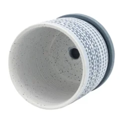 Sagebrook Home 5" Wide Ceramic Planter Pot With Saucer Blue -Garden Promotional Store GUEST 02587124 2f68 4dc0 9673 7ef14ae2009a