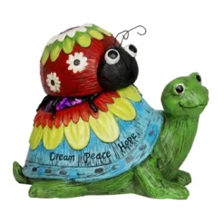 9.25" Resin Garden Turtle And Lady Bug Statue - Exhart -Garden Promotional Store GUEST 0345bb69 c7c0 456a a6ad c594c690c8be