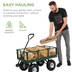 Best Choice Products Heavy-Duty Steel Garden Wagon Lawn Utility Cart W/ 400lb Capacity, Removable Sides, Handle 13 Best Choice Products Heavy-Duty Steel Garden Wagon Lawn Utility Cart W/ 400lb Capacity, Removable Sides, Handle -Garden Promotional Store GUEST 0400022b 2bba 443a a8c5 a184597e4c3b