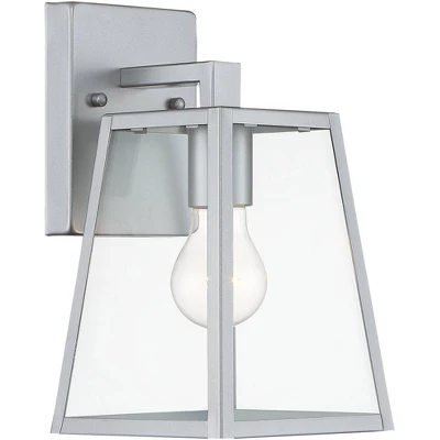 John Timberland Arrington Modern Outdoor Wall Light Fixture Silver Steel 10 3/4" Clear Glass For Post Exterior Barn Deck House Porch Yard Posts Patio 6 John Timberland Arrington Modern Outdoor Wall Light Fixture Silver Steel 10 3/4" Clear Glass For Post Exterior Barn Deck House Porch Yard Posts Patio - Image 4