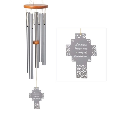 Woodstock Wind Chimes Signature Collection, Chimes Of Remembrance, 26'', Silver Wind Chime 11 Woodstock Wind Chimes Signature Collection, Chimes Of Remembrance, 26'', Silver Wind Chime - Image 9