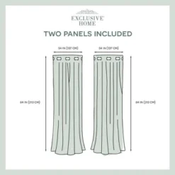Set Of 2 Canvas Grommet Top Light Filtering Window Curtain Panels - Nicole Miller -Garden Promotional Store GUEST 06e2582e 18d2 49c2 8ce7 f8e46deddf78