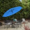 Nature Spring 10' Auto-Tilt Patio Umbrella - Blue