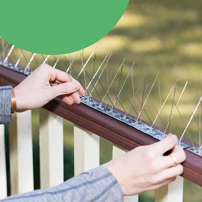 BIRD BLINDER Steel Bird Spikes For Pigeons And Other Small Birds, Silver Set Of 10 5 BIRD BLINDER Steel Bird Spikes For Pigeons And Other Small Birds, Silver Set Of 10 - Image 3