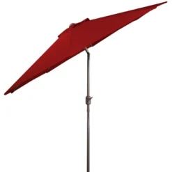 Northlight 9ft Outdoor Patio Market Umbrella With Hand Crank And Tilt, Red -Garden Promotional Store GUEST 09fe143f b87d 4415 a2c4 831bda6dc994