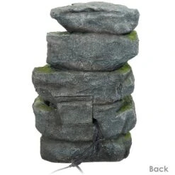 Sunnydaze Decor Sunnydaze 24"H Electric Polyresin And Fiberglass Tiered Stone Waterfall Outdoor Water Fountain With LED Lights -Garden Promotional Store GUEST 0a7d45d2 198f 4c73 935a 8c06dd03a13f
