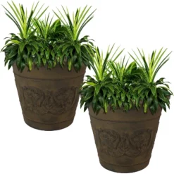 Sunnydaze Decor Sunnydaze Indoor/Outdoor Patio, Garden, Or Porch Weather-Resistant Double-Walled Arabella Flower Pot Planter - 20" -Garden Promotional Store GUEST 0c0ece2b 4cf3 4745 a452 f391f10b9394