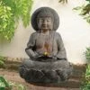 Teamson Home Buddha Outdoor Waterfall Fountain With LED Lights, Gray -Garden Promotional Store GUEST 0c30c943 b65f 4766 a0c9 2bbcc23e6ce8