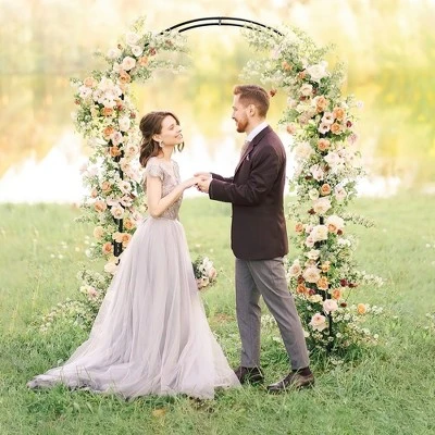 Costway Garden Arch Arbor Trellis Pergola 7.5 Ft Metal Archway For Climbing Plants Party 3 Costway Garden Arch Arbor Trellis Pergola 7.5 Ft Metal Archway For Climbing Plants Party