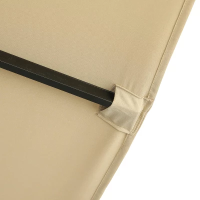 10' X 6.5' Rectangular Bimini Market Patio Umbrella Champagne - Island Umbrella 10 10' X 6.5' Rectangular Bimini Market Patio Umbrella Champagne - Island Umbrella - Image 8