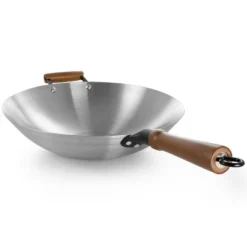 Oster® Oster Sangerfield 14in Stainless Steel Flat Bottom Wok With Wooden Handles -Garden Promotional Store GUEST 0d5f8a5a 7be6 4e4b 8d3e 0c54b814b517