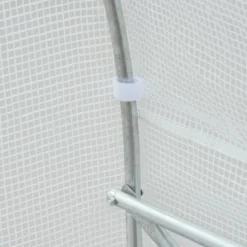 Outsunny 11.5' X 9.8' X 6.5' Outdoor Walk-In Tunnel Greenhouse Hot House With Roll-up Windows, Zippered Door, PE Cover, White -Garden Promotional Store GUEST 0d85b705 6756 4398 a607 00c6ba95e212