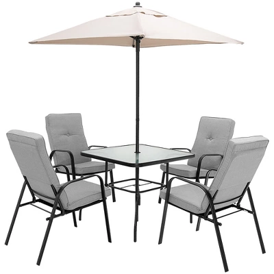 Tangkula 5ft Patio Square Market Table Umbrella Shelter 4 Sturdy Ribs 9 Tangkula 5ft Patio Square Market Table Umbrella Shelter 4 Sturdy Ribs - Image 7