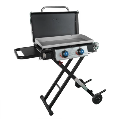 Razor Griddle GGC2030M 25 Inch Outdoor 2 Burner Portable LP Propane Gas Grill Griddle With Top Cover, Wheels, & Storage Shelf For BBQ Cooking, Black 3 Razor Griddle GGC2030M 25 Inch Outdoor 2 Burner Portable LP Propane Gas Grill Griddle With Top Cover, Wheels, & Storage Shelf For BBQ Cooking, Black