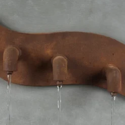 LuxenHome Gray Cement Pots And Rectangular Column Outdoor Fountain With LED Lights -Garden Promotional Store GUEST 112f2fc8 4791 4a47 ac80 648a9f376f68