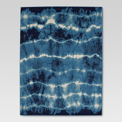 Shibori Waves Outdoor Rug Navy - Threshold™ 8 Shibori Waves Outdoor Rug Navy - Threshold™ - Image 6