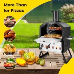 Costway 2-Layer Pizza Oven Wood Fired Pizza Grill Outside Pizza Maker With Waterproof Cover 15 Costway 2-Layer Pizza Oven Wood Fired Pizza Grill Outside Pizza Maker With Waterproof Cover -Garden Promotional Store GUEST 11447bcf bf36 41f3 be05 7e843e281aac