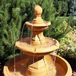Sunnydaze Decor Sunnydaze 40"H Electric Fiberglass And Resin 3-Tier Tropical Style Outdoor Water Fountain -Garden Promotional Store GUEST 1323defe f28c 494f bcb5 8f4c6ef271a1