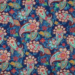2pk Paisley Party Reversible Chair Pads Blue - Pillow Perfect