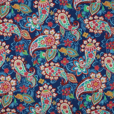 2pk Paisley Party Reversible Chair Pads Blue - Pillow Perfect 3 2pk Paisley Party Reversible Chair Pads Blue - Pillow Perfect