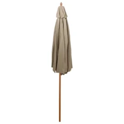 Northlight 9' Outdoor Patio Market Umbrella - Beige/Cherry Wood -Garden Promotional Store GUEST 1497790a dbde 4e2c a564 6bc6b27625b9