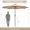Costway 10 FT 112 LED Solar-Lighted Patio Table Market Umbrella Crank Tilt Outdoor Beige/Coffee/Navy/Wine -Garden Promotional Store GUEST 14c94d7d 0433 4cd0 be50 a26ca6cab1a9