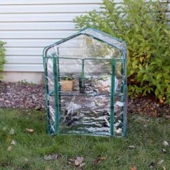 Sunnydaze Decor Sunnydaze Outdoor Portable Growing Rack 2-Tier Greenhouse With PVC Roll-Up Door - 2 Shelves - Clear 19 Sunnydaze Decor Sunnydaze Outdoor Portable Growing Rack 2-Tier Greenhouse With PVC Roll-Up Door - 2 Shelves - Clear -Garden Promotional Store GUEST 14d4fac3 ee2f 447d a06d f691318e856a