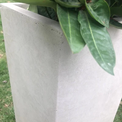 Rosemead Home & Garden, Inc.14" Wide Square Concrete/Fiberglass Modern Indoor/Outdoor Planter Weathered Gray 5 Rosemead Home & Garden, Inc.14" Wide Square Concrete/Fiberglass Modern Indoor/Outdoor Planter Weathered Gray - Image 3