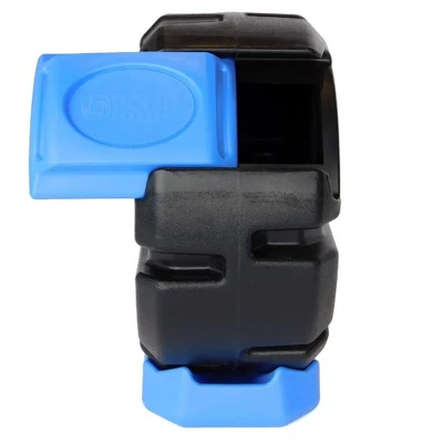 FCMP Outdoor RC2000WB-BLU 19-Gal Plastic Single Chamber Half Size Rolling Composter Outdoor Rotating Garden Compost Bin, Black/Blue (2 Pack) 6 FCMP Outdoor RC2000WB-BLU 19-Gal Plastic Single Chamber Half Size Rolling Composter Outdoor Rotating Garden Compost Bin, Black/Blue (2 Pack) - Image 4