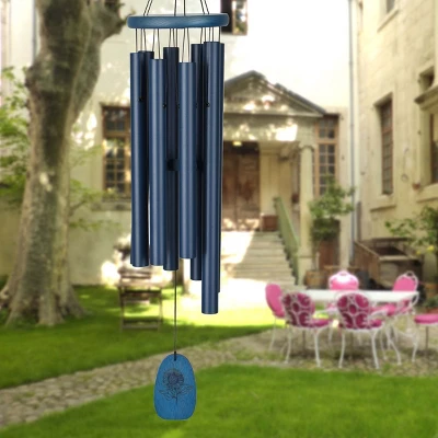 Woodstock Wind Chimes Signature Collection, Chimes Of Provence, 26'' Silver Wind Chime CPS 3 Woodstock Wind Chimes Signature Collection, Chimes Of Provence, 26'' Silver Wind Chime CPS