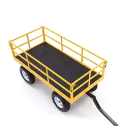 Gorilla Carts 1200lbs. Capacity Industrial Steel Utility Wagon With Removable Sides And 2 In 1 Handle For Towing - Yellow (GOR1201B) -Garden Promotional Store GUEST 15d65ce2 7345 4556 9367 5cd8c911e227