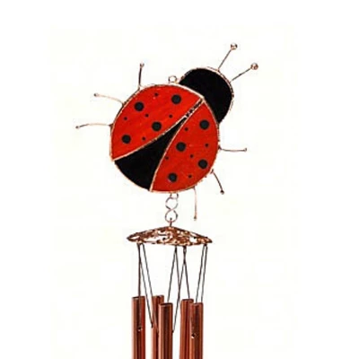 Home & Garden Lady Bug Windchime - One Windchime 19.5 Inches - Stain Glass Yard Decor - Ge181 - Glass - Red 3 Home & Garden Lady Bug Windchime - One Windchime 19.5 Inches - Stain Glass Yard Decor - Ge181 - Glass - Red