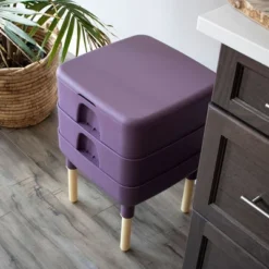 FCMP Outdoor Essential Living 6 Gallon UV Protected Plastic Worm Composter Bin Storage Container Box With 2 Trays For Garden And Home, Plum -Garden Promotional Store GUEST 16f6e98d 7fec 4bbd b29b 4feac5ba8338