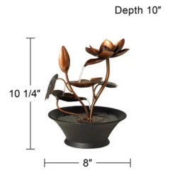 John Timberland Begonia Flowers Modern Zen Cascading Indoor Tabletop Water Fountain 10 1/4" For Table Office Desk Home Bedroom Living Room Relaxation -Garden Promotional Store GUEST 173c95c2 e3bb 41ec 84c5 0bf9cf55bcfc