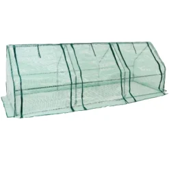 Sunnydaze Decor Sunnydaze Outdoor Portable Slanted Top Plant Shelter Mini Cloche Greenhouse With Zipper Doors - 36" - Green -Garden Promotional Store GUEST 1780a428 01cc 4720 b4f0 e79e59d81fa9