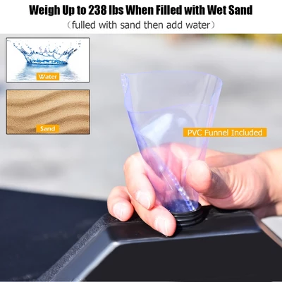 Costway 11' Patio Cantilever Offset Umbrella 360Degree Rotation Outdoor Tilt W/Base 3 Costway 11' Patio Cantilever Offset Umbrella 360Degree Rotation Outdoor Tilt W/Base