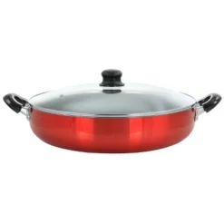 Better Chef Red Aluminum Deep Fryer Pan With Glass Lid -Garden Promotional Store GUEST 17b48861 d271 4c10 8882 de06635fb55e