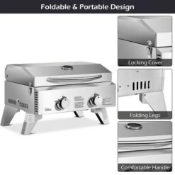 Costway 2 Burner Portable BBQ Table Top Propane Gas Grill Stainless Steel 18 Costway 2 Burner Portable BBQ Table Top Propane Gas Grill Stainless Steel -Garden Promotional Store GUEST 17ee9578 453a 4cb2 88e9 1c00b6ff817c