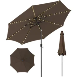 Costway 10 FT 112 LED Solar-Lighted Patio Table Market Umbrella Crank Tilt Outdoor Beige/Coffee/Navy/Wine 25 Costway 10 FT 112 LED Solar-Lighted Patio Table Market Umbrella Crank Tilt Outdoor Beige/Coffee/Navy/Wine -Garden Promotional Store GUEST 1839f4e0 8667 4a07 bf5f 0835b5fe186f