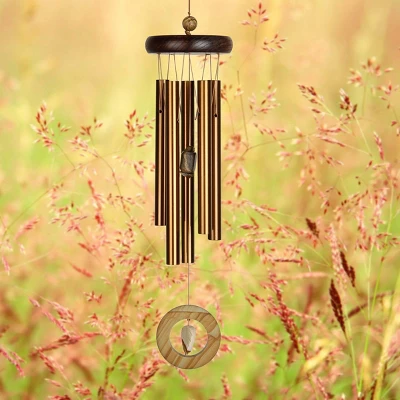 Woodstock Wind Chimes Signature Collection, Prairie Jasper Chime, 16'' Brown Wind Chime WPJBR 3 Woodstock Wind Chimes Signature Collection, Prairie Jasper Chime, 16'' Brown Wind Chime WPJBR