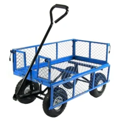 Sunnydaze Decor Sunnydaze Outdoor Lawn And Garden Heavy-Duty Steel Utility Cart With Removable Sides And Weather-Resistant Polyester Liner -Garden Promotional Store GUEST 187b2723 b515 4de4 870c b517af8c47cb