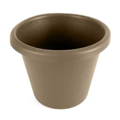 The HC Companies 16 Inch Indoor/Outdoor Classic Plastic Flower Pot Container Garden Planter With Molded Rim And Drainage Holes, Sandstone