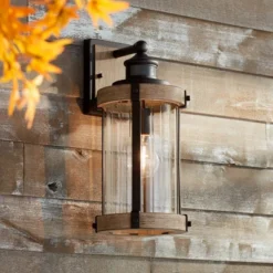 John Timberland Stan Rustic Farmhouse Outdoor Wall Light Fixture Gray Faux Wood Black Motion Sensor 15 1/2" Clear Ribbed Glass For Post Exterior Barn 16 John Timberland Stan Rustic Farmhouse Outdoor Wall Light Fixture Gray Faux Wood Black Motion Sensor 15 1/2" Clear Ribbed Glass For Post Exterior Barn -Garden Promotional Store GUEST 19d9bd87 d433 4562 bf32 00d2c98607fc