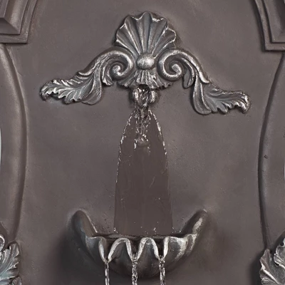 John Timberland Tivoli Grey Ornate Rustic Outdoor 2 Tier Outdoor Wall Water Fountain 33" For Yard Backyard Garden Patio Home Deck Porch House Exterior 4 John Timberland Tivoli Grey Ornate Rustic Outdoor 2 Tier Outdoor Wall Water Fountain 33" For Yard Backyard Garden Patio Home Deck Porch House Exterior - Image 2