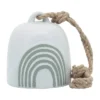 4" Ceramic Hanging Bell Rainbow White/Green - Sagebrook Home -Garden Promotional Store GUEST 1ac55312 7343 40b7 99b9 27ed9ce7738f