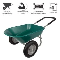 Nature Spring 2-Wheeled Garden Wheelbarrow For Residential DIY Landscaping, Lawn Care, And Remodeling 11 Nature Spring 2-Wheeled Garden Wheelbarrow For Residential DIY Landscaping, Lawn Care, And Remodeling -Garden Promotional Store GUEST 1ad04be7 36a4 41c4 9cf8 1963790266ea