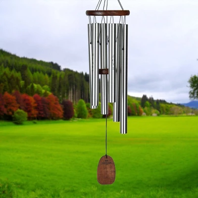 Woodstock Wind Chimes Signature Collection, Affirmation Chime, 25'' Love Silver Wind Chime AFLSB 3 Woodstock Wind Chimes Signature Collection, Affirmation Chime, 25'' Love Silver Wind Chime AFLSB